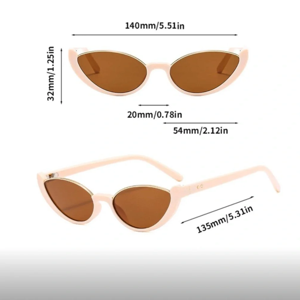 Retro Cream Fashion Sunglasses - Picture 2 of 3